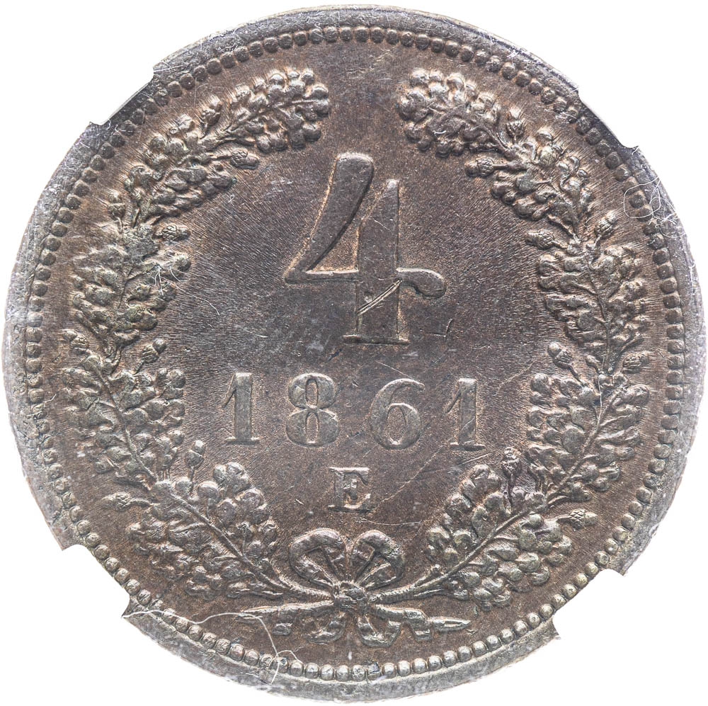 4 Kreutzer 1861 - back