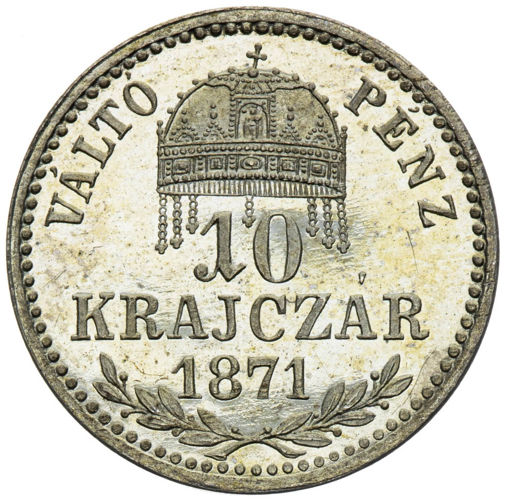 10 Kreutzer 1871 - back