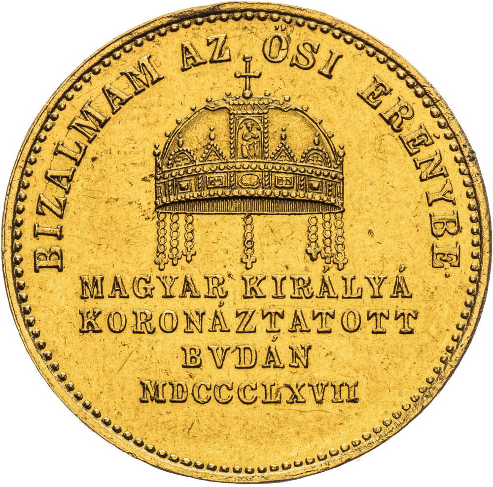 Gold Token 1867 (1 3/4 Ducats) - back