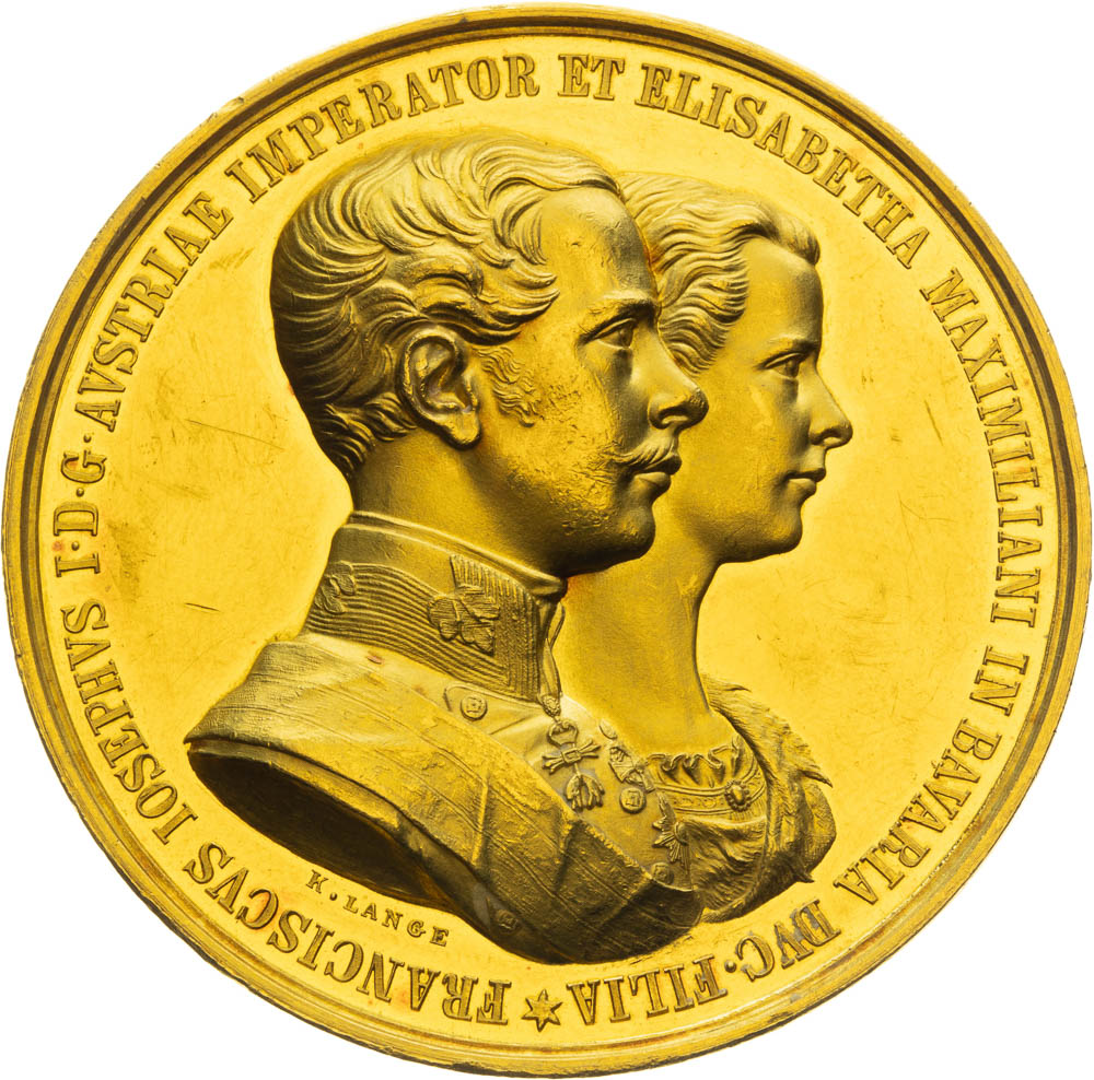 Gold medal 1854 (35 ducats) - front