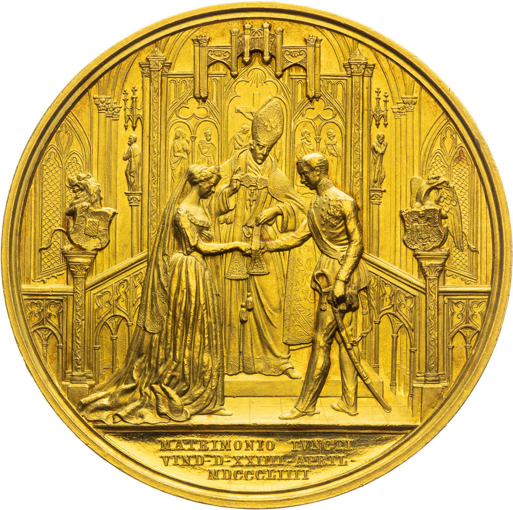 Gold medal 1854 (35 ducats) - back