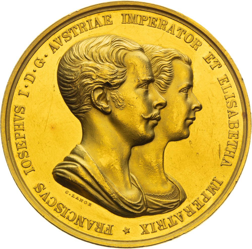 Gold medal 1855 (35 ducats) - front