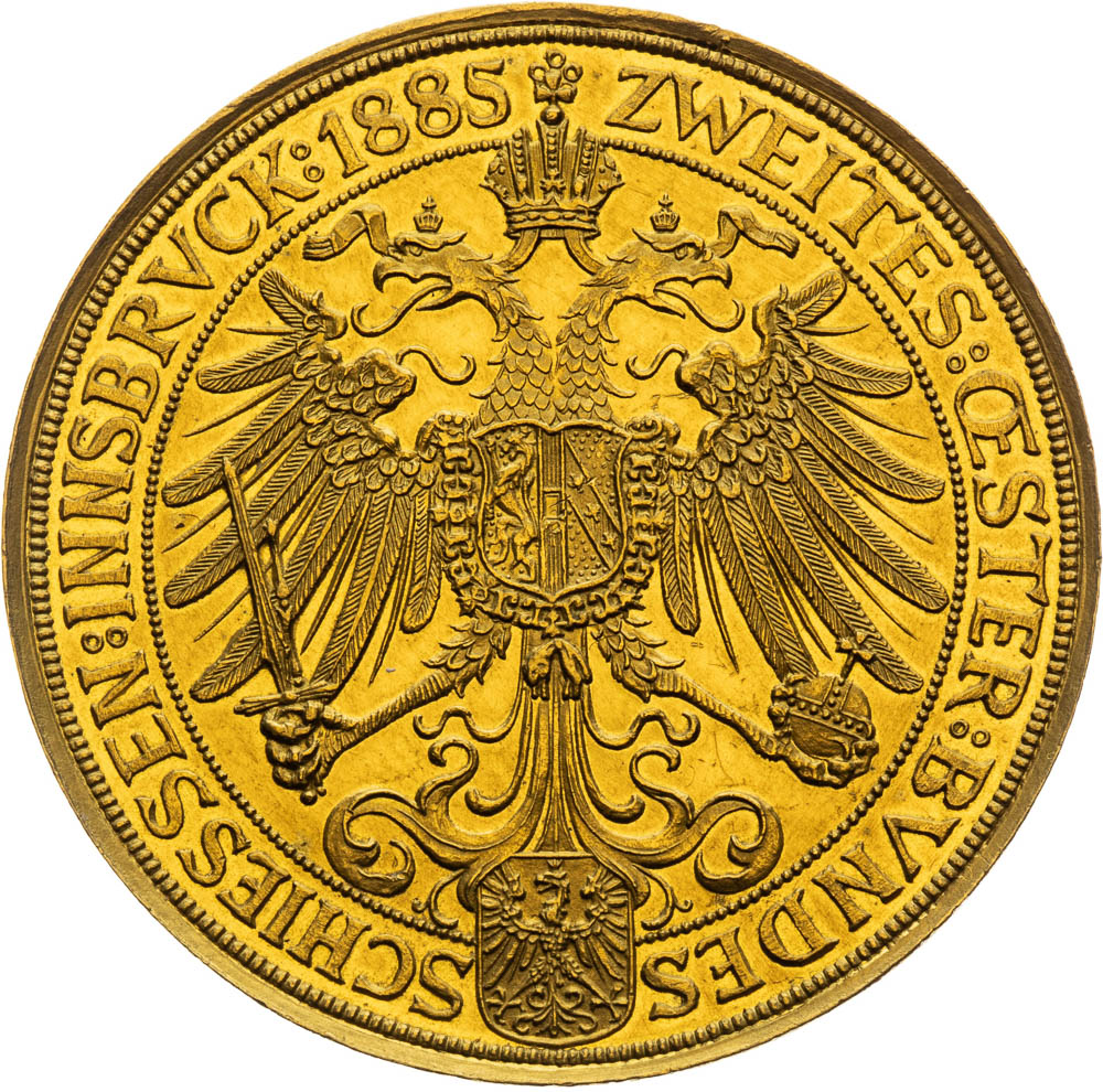 Gold Medal 1885 (4 Ducats) - back