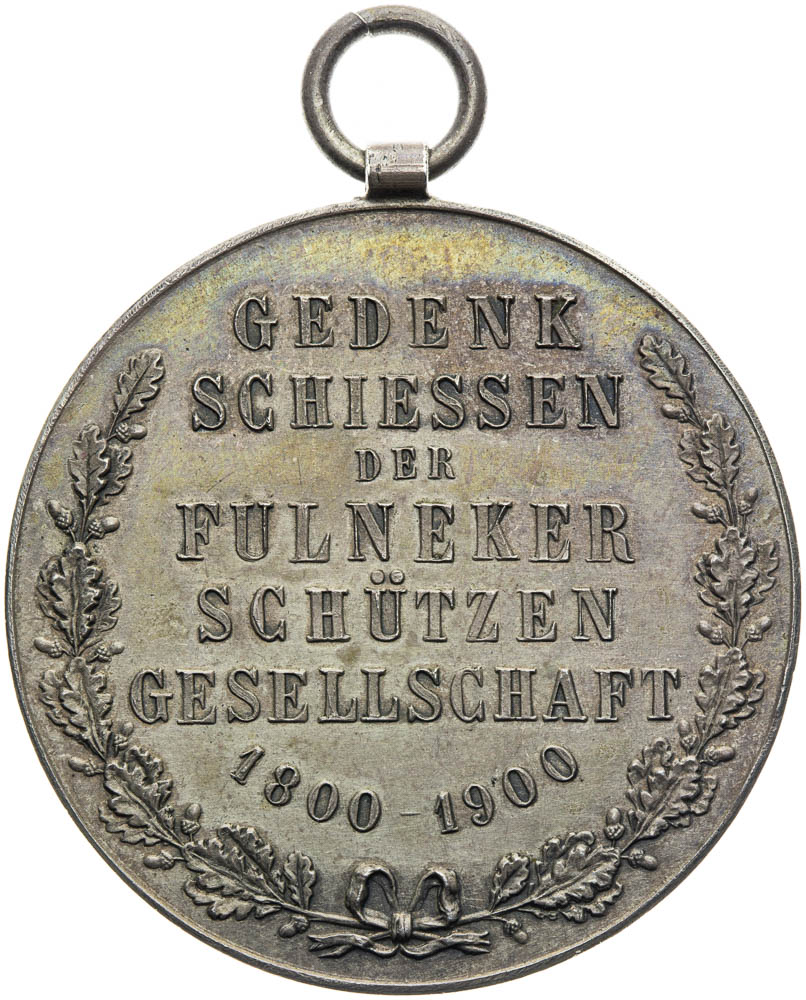 Silver medal 1900 - back