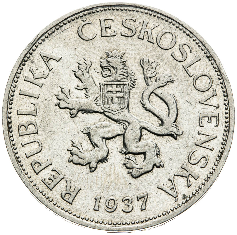 5 Koruna 1937 (Pattern strike) - front