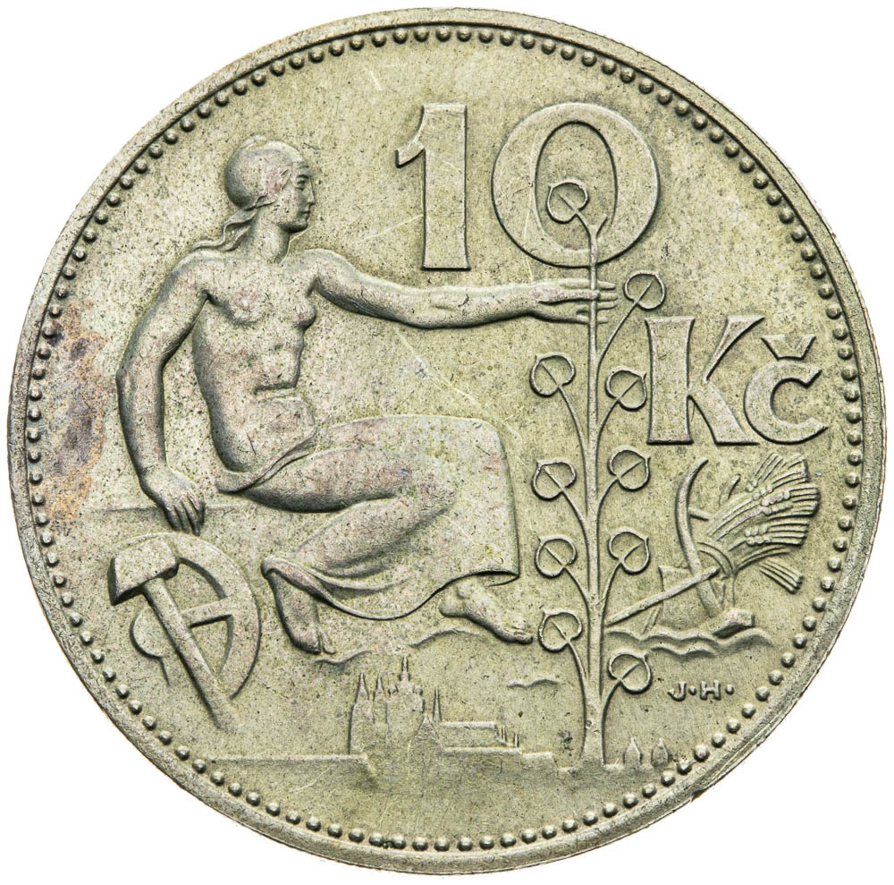 10 Koruna 1933 - back