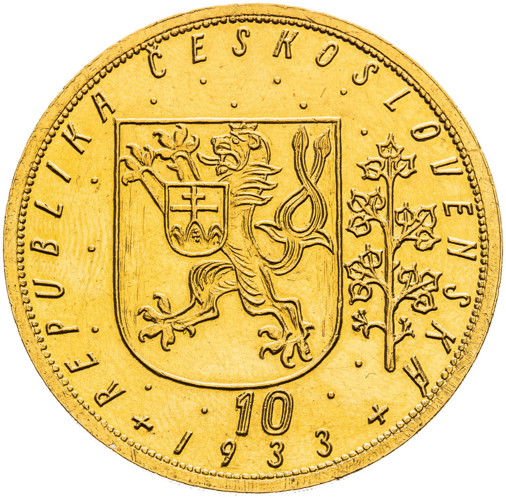 10 Ducats 1933 - back