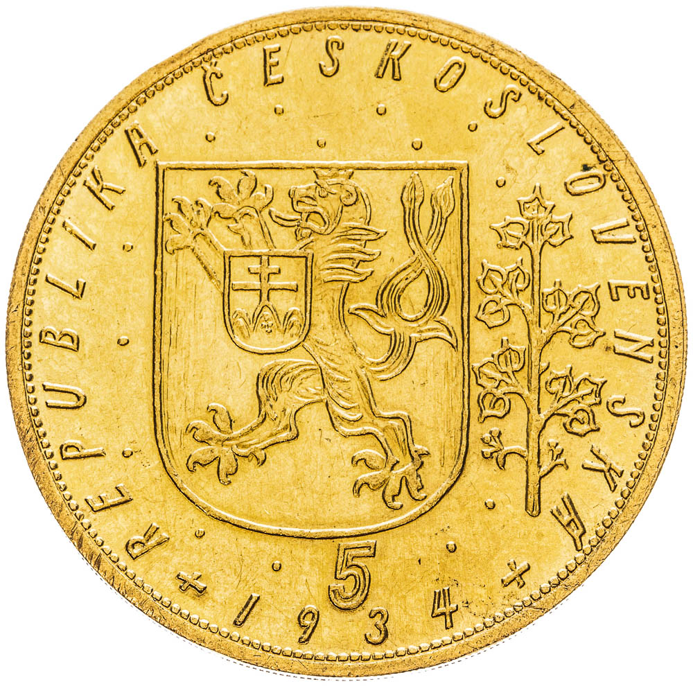 5 Ducats 1934 - back