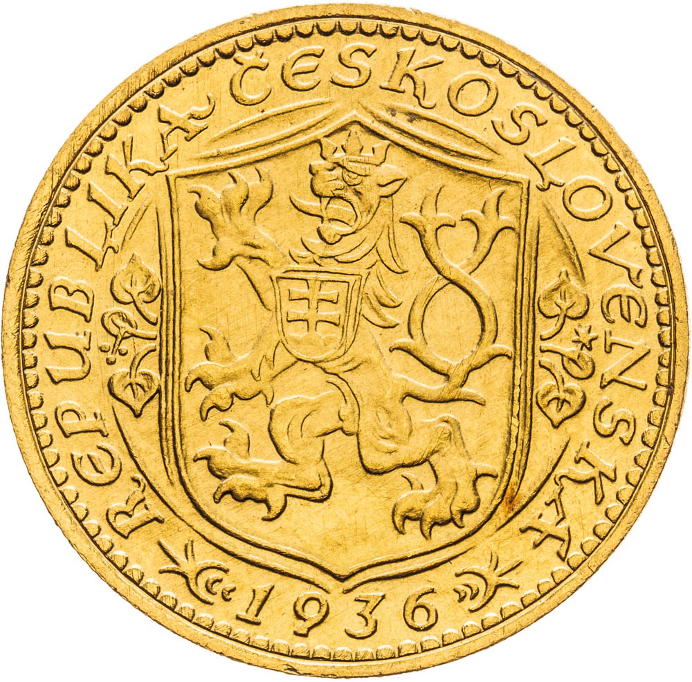 Dukát 1936 - revers
