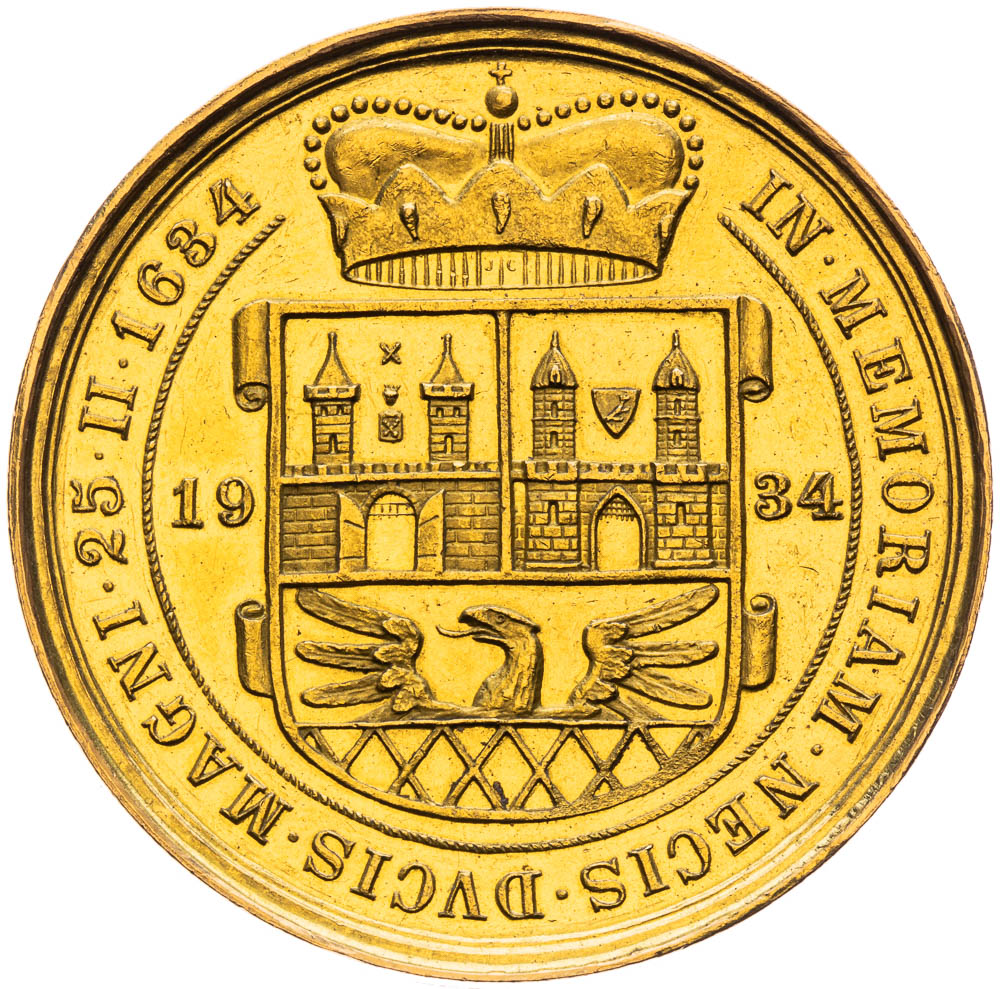 Zlatá medaile 1934 (10 Dukát) - revers