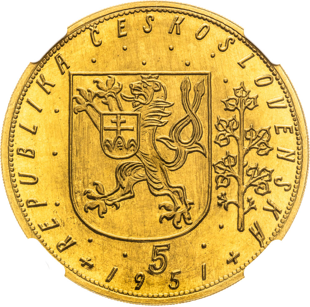 5 Ducats 1951 - back