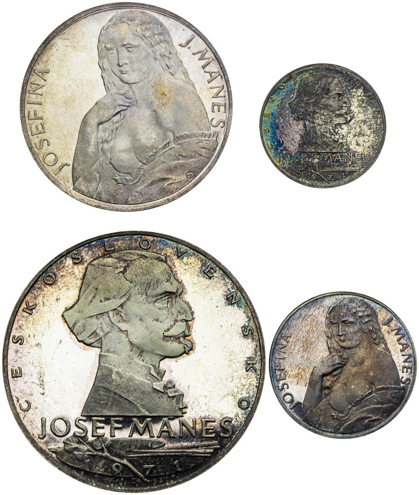 Set of silver medals 1971 (4 pcs) - back