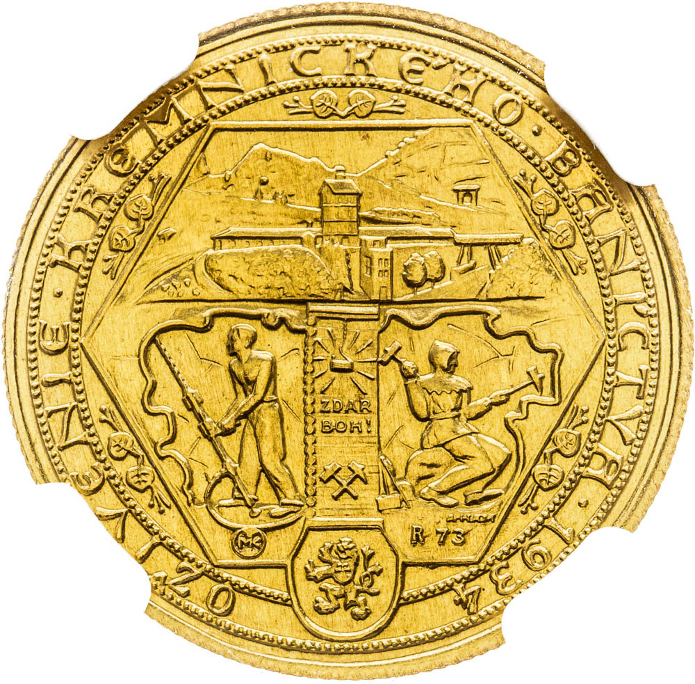 Gold medal 1934/1973 (Ducat) - back