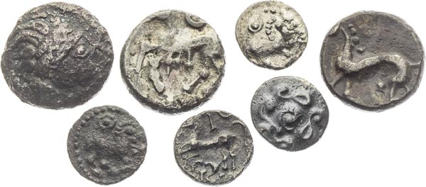 Lot of silver coins (7 pcs) - front