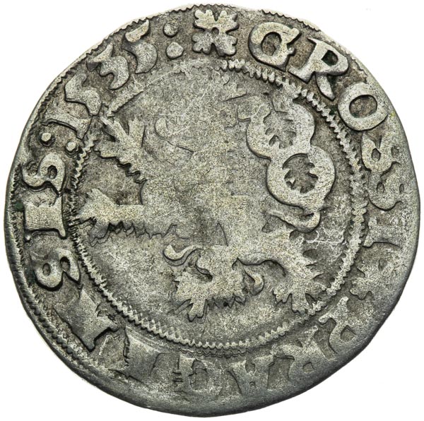 Prague Groschen 1535 - back