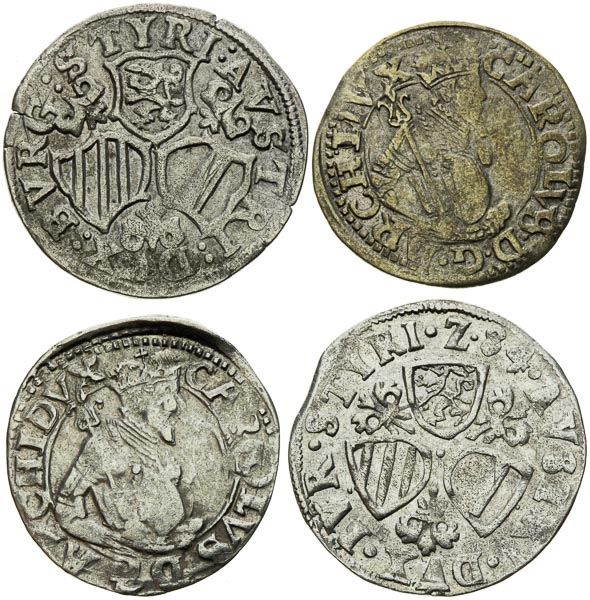 3 Kreutzer, 2 Kreutzer (4 pcs) - back