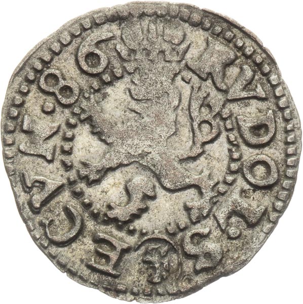 Weisspfennig 1586 - front