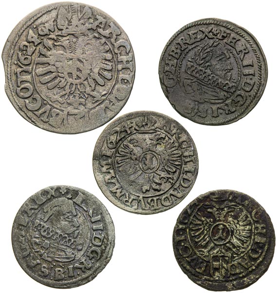 Lot of silver coins (5 pcs) - back