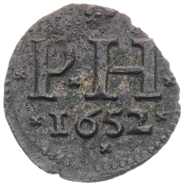 Důlní známka 1652 - revers