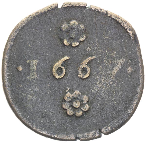 Důlní známka 1667 - revers