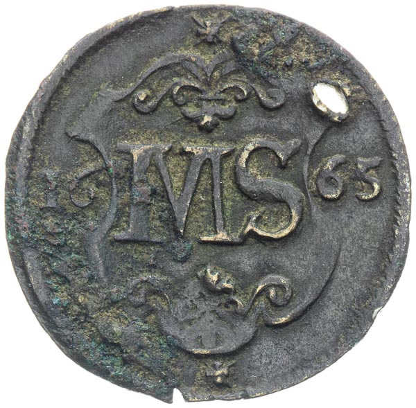 Důlní známka 1665 - avers