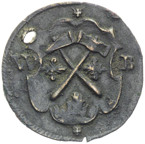 Důlní známka 1665 - revers