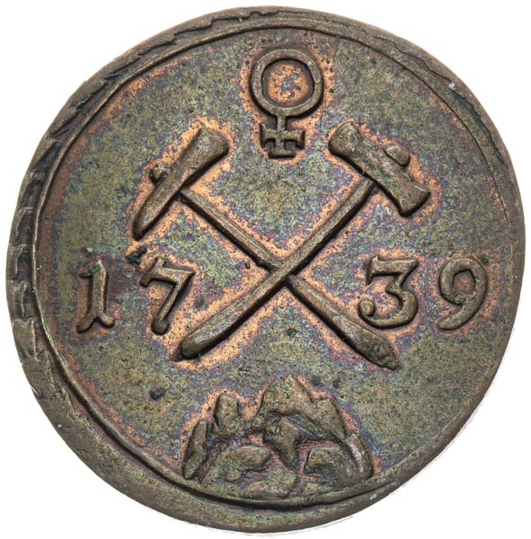 Důlní známka 1739 - revers