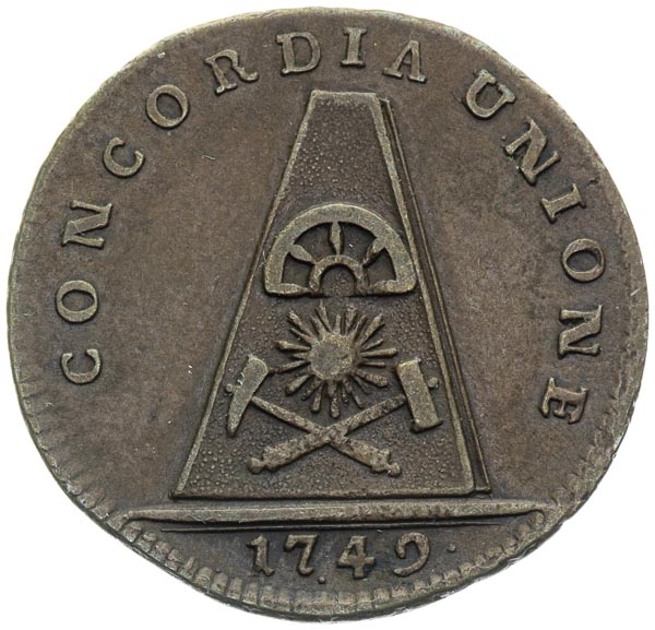 Důlní známka 1749 - avers