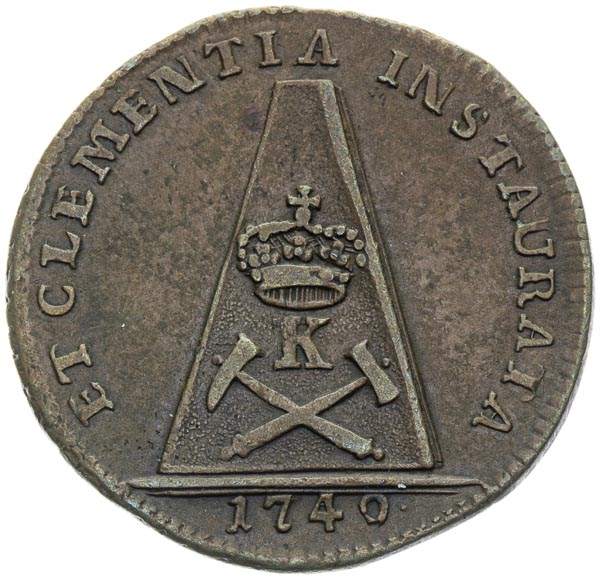 Důlní známka 1749 - revers