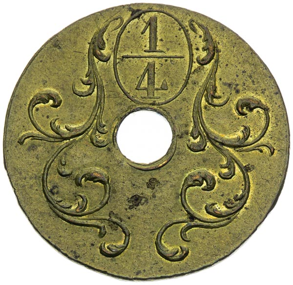 Mining token (value 1/4) - back