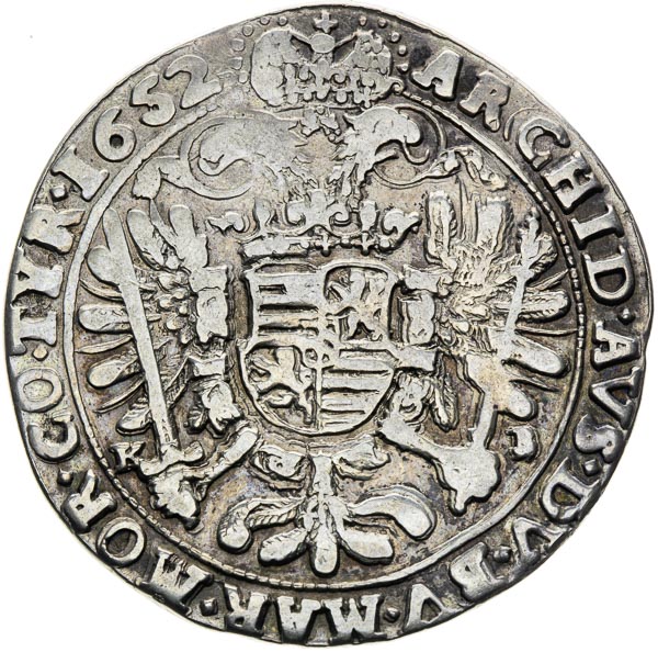 1/2 Thaler 1652 - back