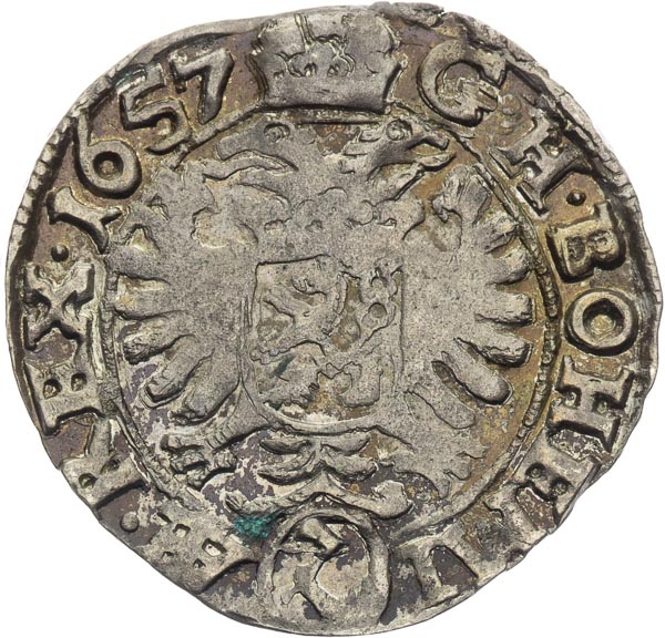 3 Kreutzer 1657 - back