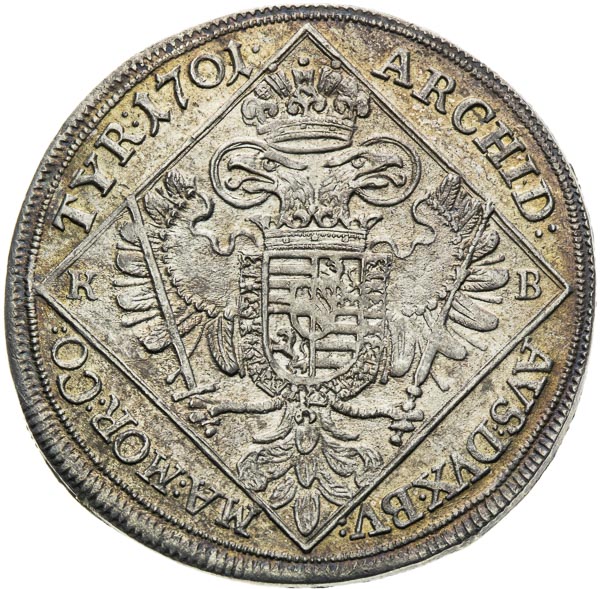 1/4 Thaler 1701 - back