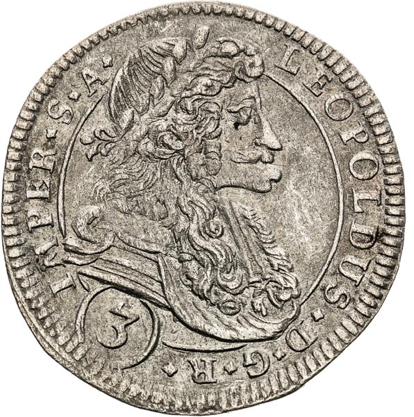 3 Kreutzer 1696 - front