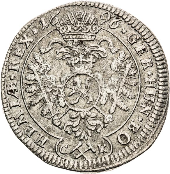 3 Kreutzer 1696 - back