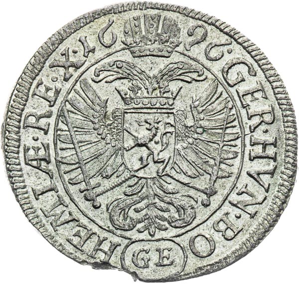 3 Kreutzer 1696 - back