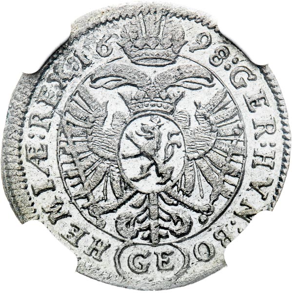 3 Kreutzer 1698 - back