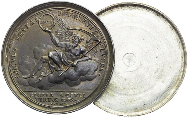 Silver Screw medal 1700 - front