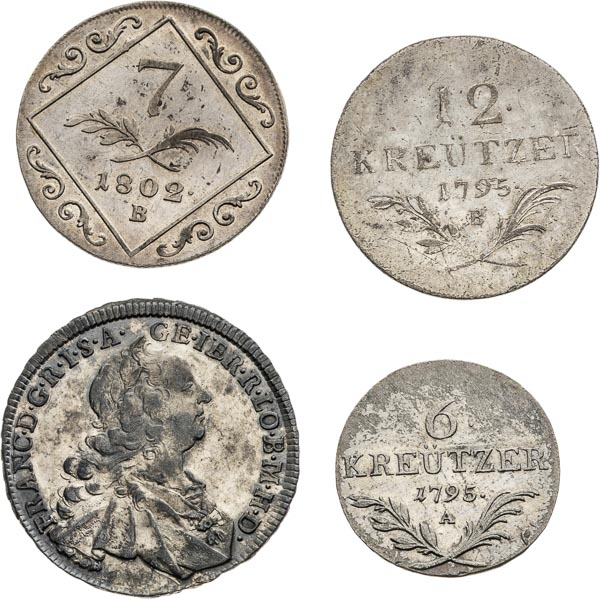 Silver coins (4 pcs) - front