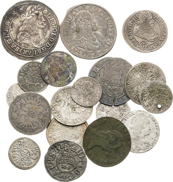 Silver coins (18 pcs) - front