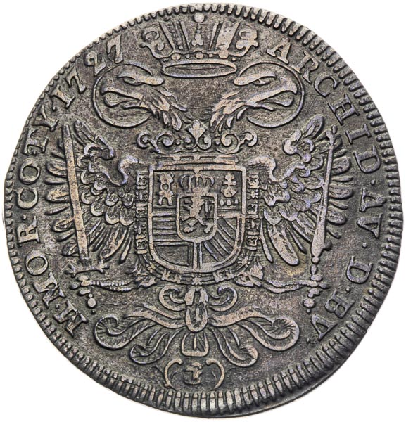 1/2 Thaler 1727 - back