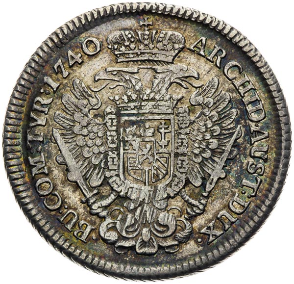 1/2 Thaler 1740 - back