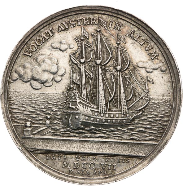 Silver medal 1707 - back