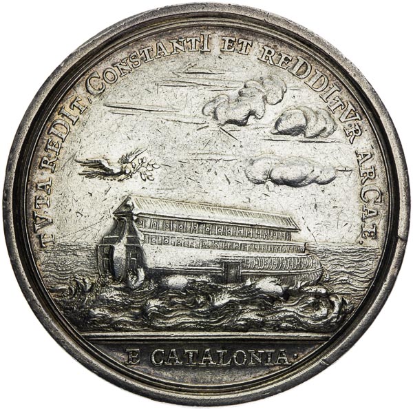 Silver medal 1713 - back