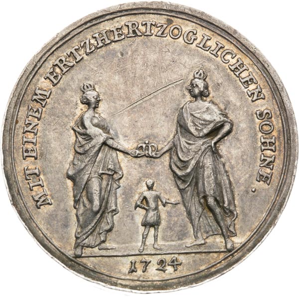 Silver medal 1724 - front