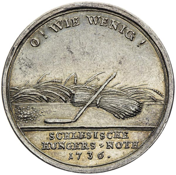 Silver medal 1736 - back