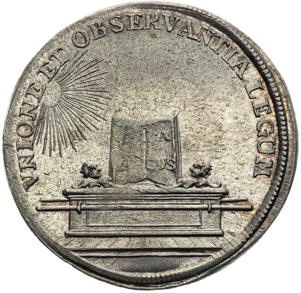 Silver token 1742 - back