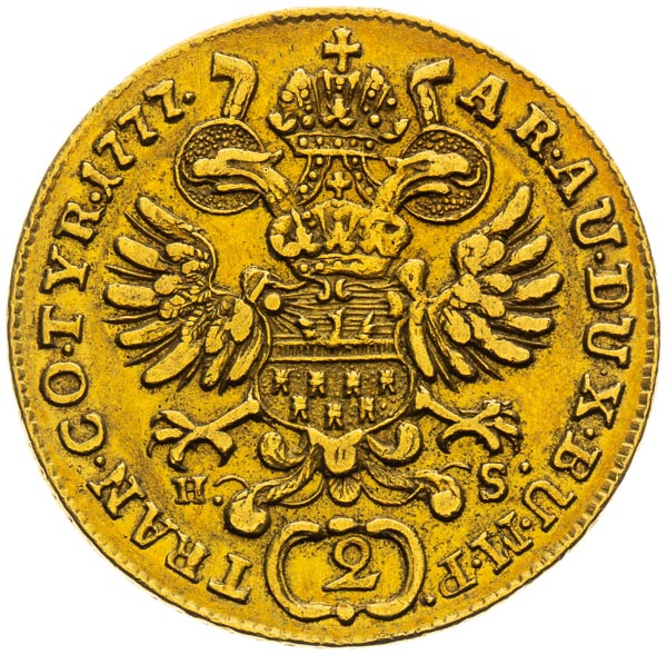 2 Ducats 1777 - back