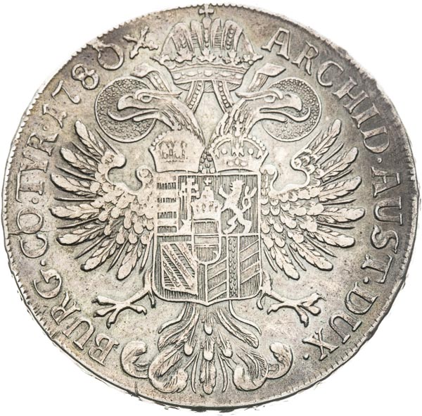Thaler 1780 - back