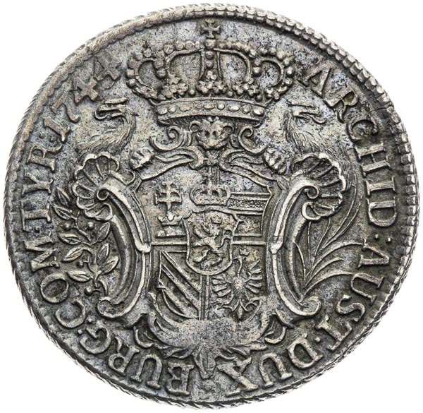 1/2 Thaler 1744 - back